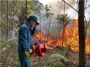 Xã Đồng Sơn: Tập huấn sử dụng máy chữa cháy rừng