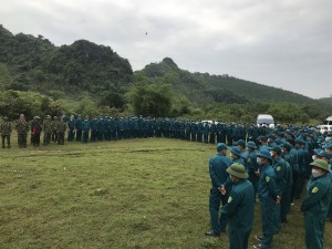 Cụm 02 xã Đồng Sơn – Kỳ Thượng khai mạc huấn luyện Dân quân tự vệ năm 2022