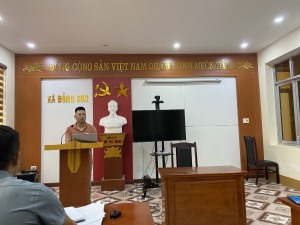 UBND xã Đồng Sơn họp triển khai phương án ứng phó với cơn bão số 2 